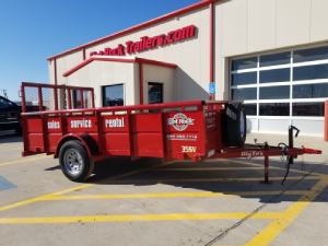 12’ Single Axle Utility Trailer W/ 2’ Sides and a Rear Ramp Gate